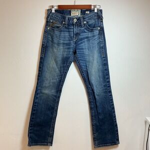 Ariat Mens Slim Fit Straight Leg Jeans M7 Blue Wash Denim Size 30x32